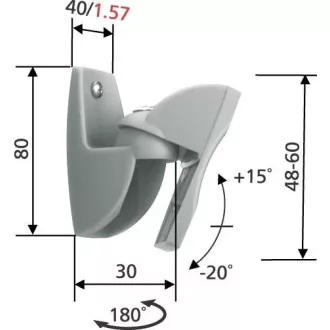 Voglov VLB500 - univerzalno držalo za zvočnike do 5 kg, črno