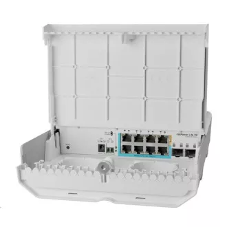 MikroTik CSS610-1Gi-7R-2S OUT reverzno stikalo PoE, 8x Gigabit, 2x SFP , 1x PoE out, 7x PoE in, 56Gbps