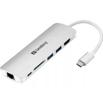 Sandbergova priključna postaja, USB-C, 6 različnih priključkov Sandbergova priključna postaja, USB-C, 6 različnih priključkov