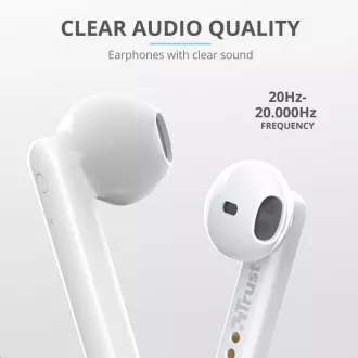 TRUST Primo Touch Brezžične slušalke Bluetooth - bele TRUST Primo Touch Brezžične slušalke Bluetooth - bele