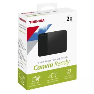 TOSHIBA HDD CANVIO READY (NOVO) 2TB, 2, 5", USB 3.2 Gen 1, črn
