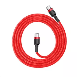 Baseus Cafule Series USB-C na USB-C PD2.0 60W bliskavica za polnjenje/podatke, 2 m, rdeča