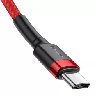 Baseus Cafule Series USB-C na USB-C PD2.0 60W Flash kabel za polnjenje/podatke, 1 m, rdeč