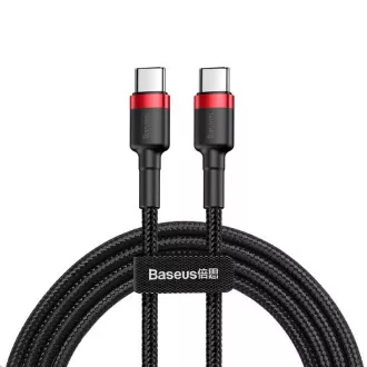 Baseus Cafule Series USB-C do USB-C PD2.0 60W bliskavica za polnjenje/podatkovni kabel, 1 m, rdeče-črna Baseus Cafule Series USB-C do USB-C PD2.0 60W bliskavica za polnjenje/podatkovni kabel, 1 m, rdeče-črna