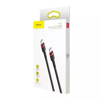 Baseus Cafule Series USB-C do USB-C PD2.0 60W bliskavica za polnjenje/podatkovni kabel, 1 m, rdeče-črna Baseus Cafule Series USB-C do USB-C PD2.0 60W bliskavica za polnjenje/podatkovni kabel, 1 m, rdeče-črna