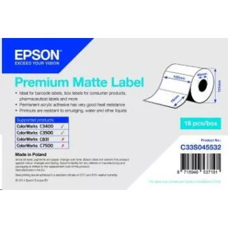Zvitek etiket Epson, običajen papir, 102x76 mm Zvitek etiket Epson, običajen papir, 102x76 mm
