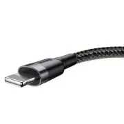 Baseus Cafule polnilni/podatkovni kabel USB-Lightning 2, 4A 0, 5 m, sivo-črn
