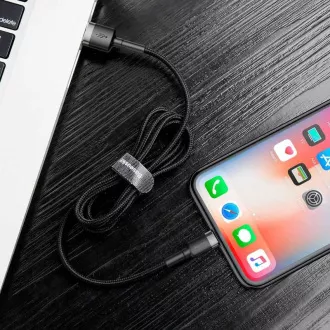 Baseus Cafule polnilni/podatkovni kabel USB-Lightning 2, 4A 0, 5 m, sivo-črn