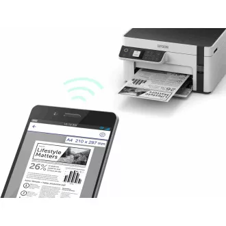 EPSON tiskalniško črnilo EcoTank Mono M2120, 3v1, A4, 1200x2400 dpi, 32 strani na minuto, USB, Wi-Fi, 5 let garancije po brezplačni registraciji
