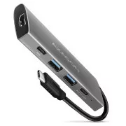 AXAGON HMC-5G2, vozlišče USB 10 Gb/s, vrata 2x USB-A, 2x USB-C, HDMI 4k/60, PD 100 W, kabel USB-C 13 cm