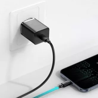 Baseus Super SI komplet adapterja USB-C 20W in kabla USB-C z Lightning 1 m, črn Baseus Super SI komplet adapterja USB-C 20W in kabla USB-C z Lightning 1 m, črn