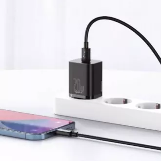Baseus Super SI komplet adapterja USB-C 20W in kabla USB-C z Lightning 1 m, črn Baseus Super SI komplet adapterja USB-C 20W in kabla USB-C z Lightning 1 m, črn