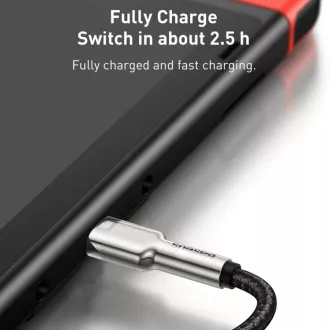 Baseus Cafule Series kabel za polnjenje/podatke USB-C moški do USB-C moški s kovinskimi končnimi pokrovčki 100W 1m, črn