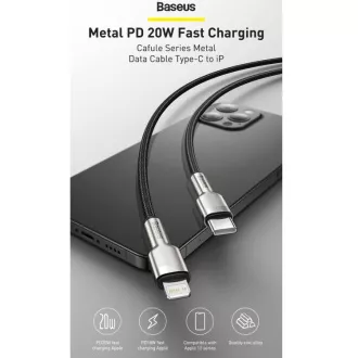 Baseus Cafule Series USB-C z Lightning PD 20W 1m polnilni/podatkovni kabel, bel