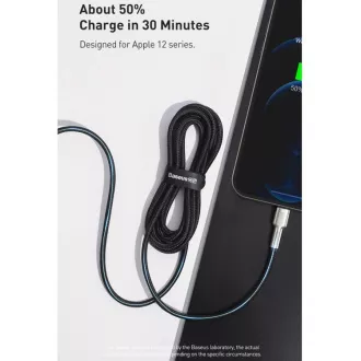 Baseus Cafule Series USB-C z Lightning PD 20W 2m polnilni/podatkovni kabel, črn