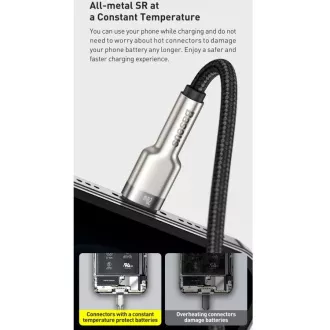Baseus Cafule Series USB-C z Lightning PD 20W 2m polnilni/podatkovni kabel, bel