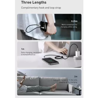 Baseus Cafule Series USB-C z Lightning PD 20W 2m polnilni/podatkovni kabel, bel