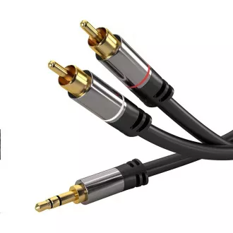 PREMIUMCORD kabel, Jack 3,5 mm-2xCINCH M/M 5 m