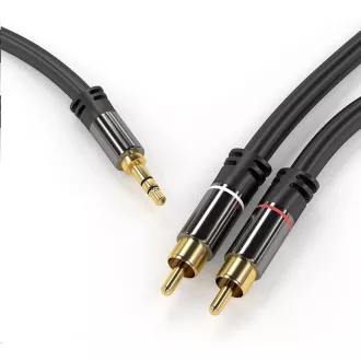 PREMIUMCORD kabel, Jack 3,5 mm-2xCINCH M/M 5 m