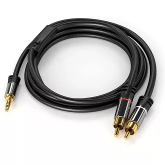 PREMIUMCORD kabel, Jack 3,5 mm-2xCINCH M/M 5 m