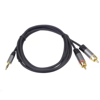 PREMIUMCORD kabel, Jack 3,5 mm-2xCINCH M/M 5 m