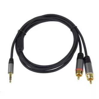 PREMIUMCORD kabel, Jack 3,5 mm-2xCINCH M/M 5 m