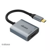 AKASA bralnik kartic AK-CR-10BK (SD, microSD), zunanji, USB 3.2 Type-C