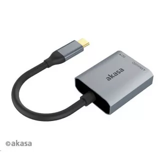 AKASA bralnik kartic AK-CR-10BK (SD, microSD), zunanji, USB 3.2 Type-C
