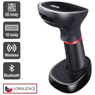 Virtuos CCD 2D bralnik HW-855A, brezžični, podstavek, USB, črn
