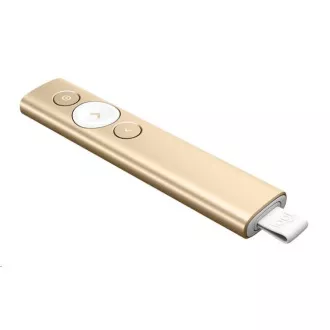 Logitech Spotlight Presenter, brezžični, Bluetooth, zlati