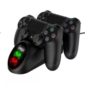 iPega PG-9180 Dvojna polnilna priklopna postaja za PS4 gamepade, črna