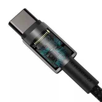Baseus Tungsten Gold USB-C na USB-C kabel za hitro polnjenje / prenos podatkov 100W 1m, črn