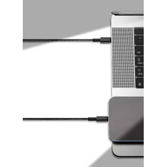 Baseus Tungsten Gold Kabel za hitro polnjenje / prenos podatkov USB-C z Lightning PD 20W 2m, črn