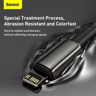 Baseus Tungsten Gold Kabel za hitro polnjenje / prenos podatkov USB-C z Lightning PD 20W 1m, črn