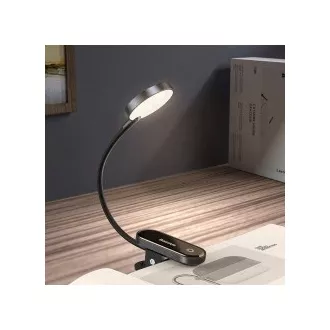 Baseus LED svetilka za branje s sponko, siva