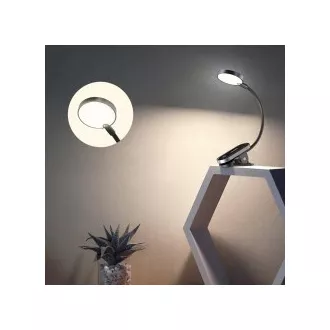 Baseus LED svetilka za branje s sponko, siva