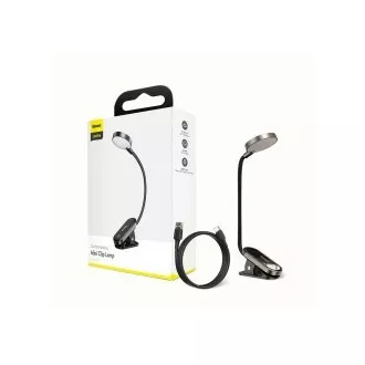 Baseus LED svetilka za branje s sponko, siva Baseus LED svetilka za branje s sponko, siva