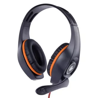 GEMBIRD slušalke z mikrofonom GHS-05-O, igralne, črno-oranžne, 1x 4-polni 3,5 mm priključek
