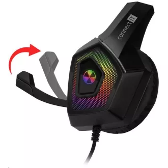 CONNECT IT gaming slušalke BATTLE RGB Ed. 3, z mikrofonom, črne