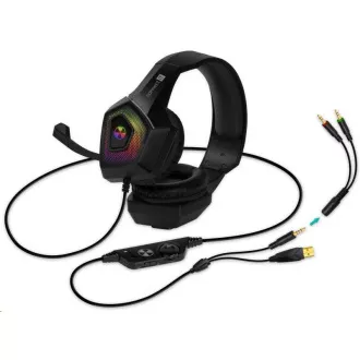 CONNECT IT gaming slušalke BATTLE RGB Ed. 3, z mikrofonom, črne