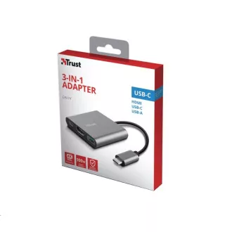 Adapter TRUST DALYX, 3-v-1, USB-C Adapter TRUST DALYX, 3-v-1, USB-C
