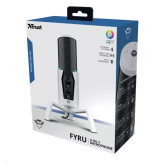 Mikrofon TRUST GXT 258W Fyru USB 4-v-1 pretočni mikrofon PS5 Mikrofon TRUST GXT 258W Fyru USB 4-v-1 pretočni mikrofon PS5