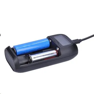 Solight polnilec baterij Li-Ion, LiFePO4, Ni-MH/CD, AA, AAA, 18650, 2000 mA, 2 kanala, LCD zaslon