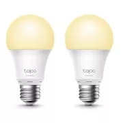TP-Link Tapo L510E (2 paketa) pametna LED žarnica z možnostjo zatemnitve WiFi (bela, 2700K, 806lm, 2, 4GHz, E27)