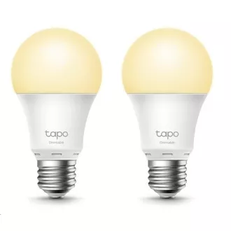 TP-Link Tapo L510E (2 paketa) pametna LED žarnica z možnostjo zatemnitve WiFi (bela, 2700K, 806lm, 2, 4GHz, E27)