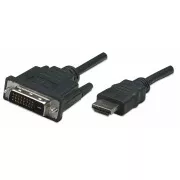 Manhattan HDMI-kabel DVI-D, Dual Link, 1 m, črn