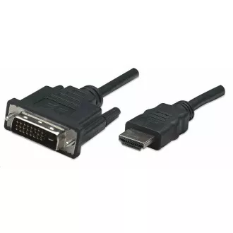 Manhattan HDMI-kabel DVI-D, Dual Link, 1 m, črn