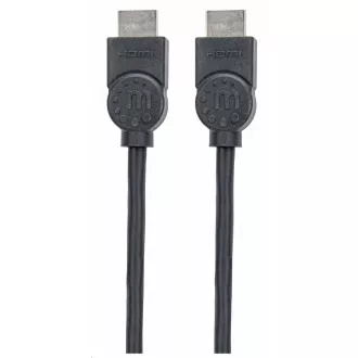 Manhattan Kabel HDMI, ARC, 3D, 4K@30Hz, zaščiten, 1,5 m, črn