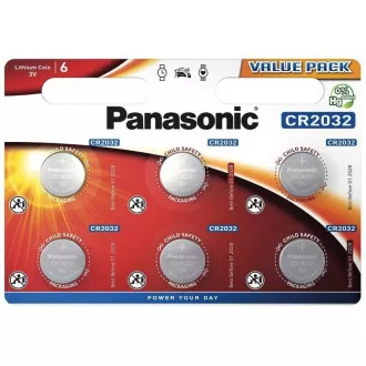 PANASONIC Litijeva baterija (gumbna) CR-2032EL/6BP 3V (Blistr 6 kosov)