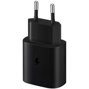 Samsung Potovalni polnilnik EP-TA800XBE, Quickcharge 25W, kabel USB-C, črn
